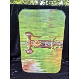 Tempered Glass Cutting Board Duck Swimming Reflection Rivers Edge Products -S34